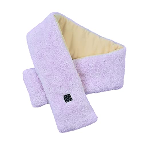 Bufanda de calefacción eléctrica inteligente Bufanda de calefacción eléctrica fría de invierno Bufanda de calefacción de cuello de compresa caliente con USB Bufanda de Caldera De (Purple, One Size)