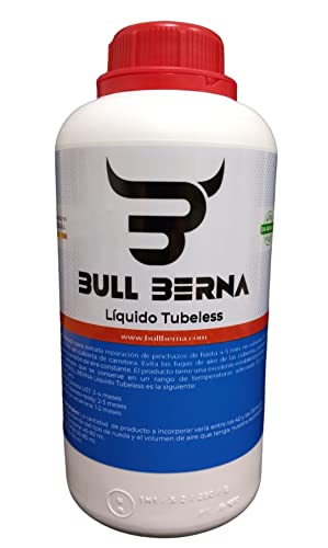 BULL BERNA Sellante Tubeless / Liquido Tubeless sin Amoniaco / Sellante Antipinchazos / Reparacion pinchazos todos los neumaticos / (1000 ML)