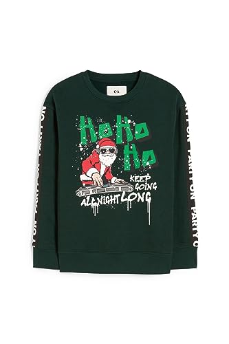 C&A Niños: niños Sudadera Christmas Verde Oscuro 146