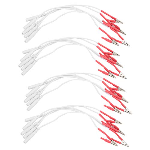 Cable Conductor de Electrodo, Universal Y Compatible con la Mayoría de las Unidades TENS, Cables Conductores de Unidad TENS para Electrodos, 20 Piezas/Bolsa