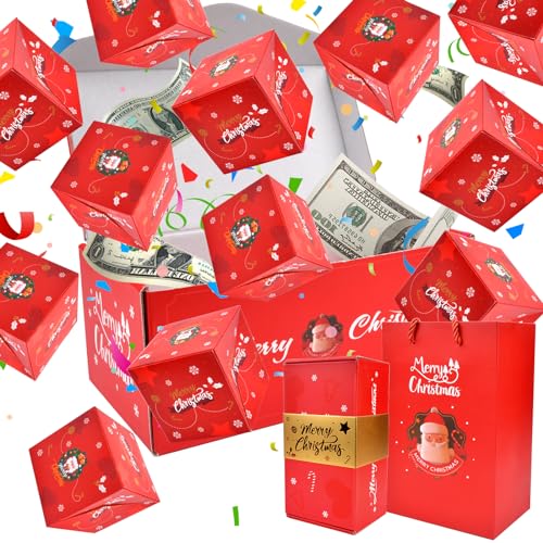 Caja de Regalo Sorpresa, Caja de ExplosióN Emergente, Caja de Regalo Sorpresa con 10 Tarjetas, Caja de Regalo Sorpresa, Caja de Memoria de Regalo Personalizada (Navidad-R)