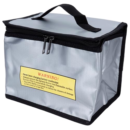 Caja de Seguridad para Batería, Bolsa de Batería Ignífuga Totalmente Cerrada para Almacenar Batería para Almacenar Productos Inflamables para Almacenar Productos Explosivos