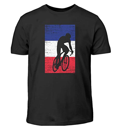 Camiseta infantil con diseño de la bandera de Francia Negro 110 cm/116 cm