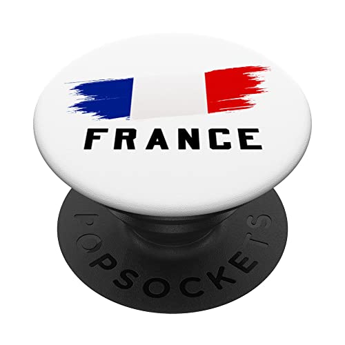 Camisetas con diseño de bandera de Francia con orgullo PopSockets PopGrip Intercambiable