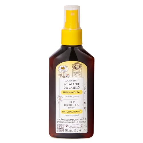 Camomila Intea – Loción aclarador de cabello Rubio Natural - Con extracto natural ecológico de manzanilla que aclara y protege el cabello – 100 ML