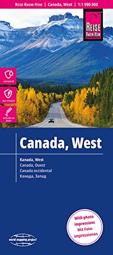 Canadá oeste, mapa impermeable de carreteras. Escala 1:1.900.000 impermeable. Reise Know-How.: reiß- und wasserfest (world mapping project) (Canada West (1:1.900.000))