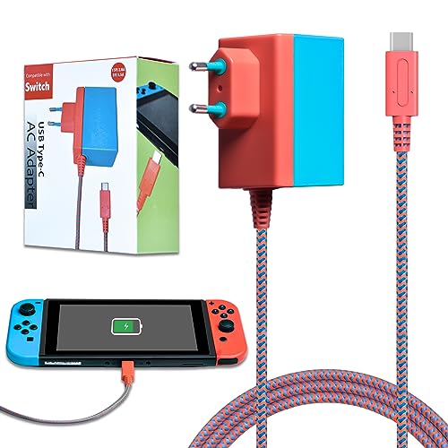 Cargador para Nintendo Switch/NS Switch, Adaptador De Corriente para Carga Rápida USB Tipo C, Compatible con Modo TV Control Dock Switch Lite/Smart Phone HDMI Adapter Laptop & Tablet