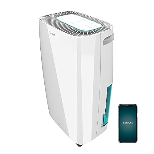 Cecotec Deshumidificador Big Dry 4000 Expert Connected. Control Wifi, 10L/día, Depósito extraíble 2,5L, Cobertura 105m3/h, Gas R290, Silencioso, Humedad 40% a 80%, Pantalla LED, Apagado Automático