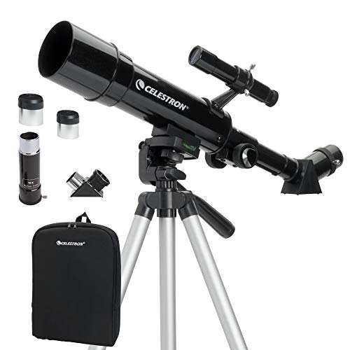 Celestron Travel Scope 50 - Telescopio portable con ampliación de 18x, longitud focal 36 cm, color negro, abertura de 50 mm