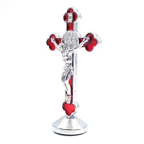 CENPEK 3 piezas de regalo religioso Jesucristo en cruz estatua de mesa crucifijo cruz decoración del hogar