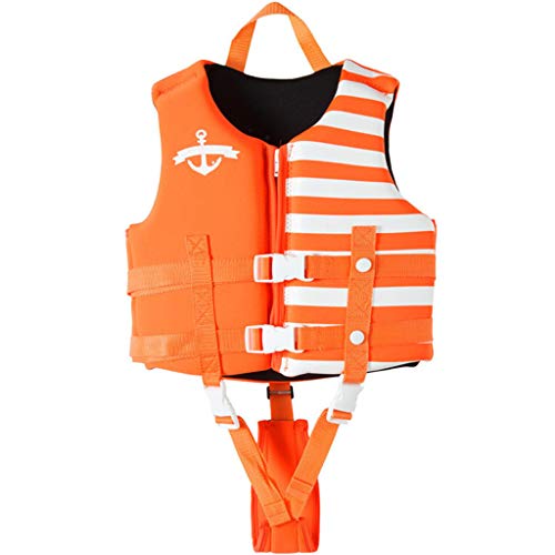 Chaleco de Natación para Niños Niñas Flotador Chaleco Nadando Formación Aprende a Nadar Chaqueta de Natación Flotabilidad Nadar Flotación Naranja 3-4Años / 15-19kg