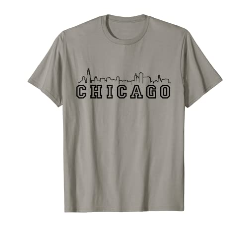 Chicago Skyline City Puzzle Centro Mapa Arquitectura Camiseta