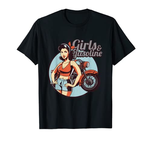 Chicas y gasolina moto motero Camiseta