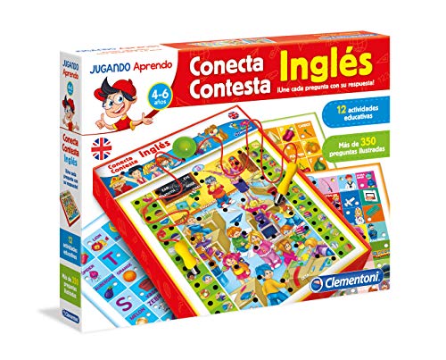 Clementoni - Conecta-Contesta Inglés Juego educativo electrónico, a partir de 7 años (65381)