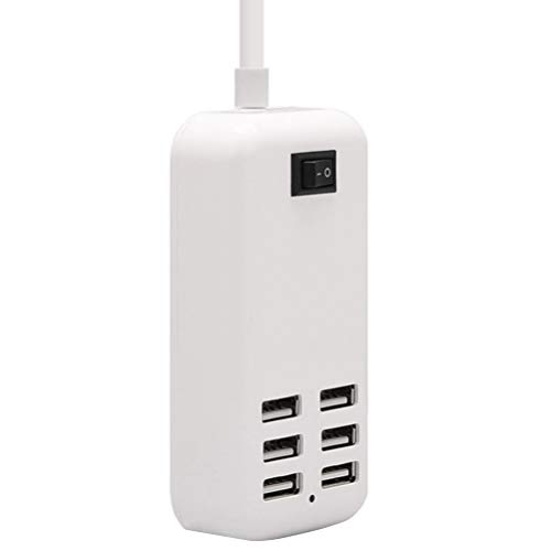 CLISPEED 1 Pc Cargador De Celular Cargadores USB Carregador Cargador Múltiple Último Cargador Puerto De Carga del Teléfono Cargador De Teléfono Multipuerto Blanco Extensión Teléfono Móvil