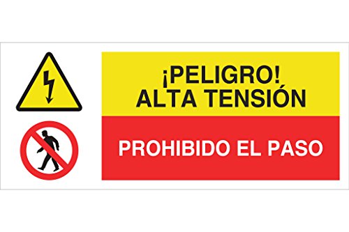 Cofan CAP12PL507210 - Señal de seguridad"¡Peligro! Alta Tensión/Prohibido El Paso"