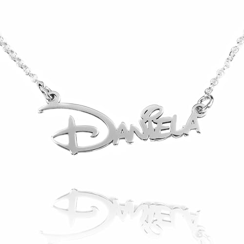 Collar con nombre personalizado en plata de ley 925/1000.Regalo día de la madre, San Valentin, Regalo Navidad-Regalo personalizado