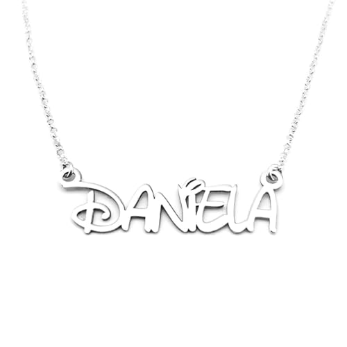 Collar Personalizable con Nombre en Plata de Ley 925 para Mujer - Detalle precioso personalizado para regalo de Navidad, Día de la Madre, Cumpleaños Hecho en España (Walt)