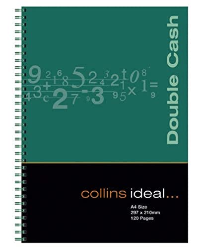 Collins Ideal Wiro - Cuaderno de anillas para contabilidad (tamaño A4, 120 páginas, hojas blancas), multicolor