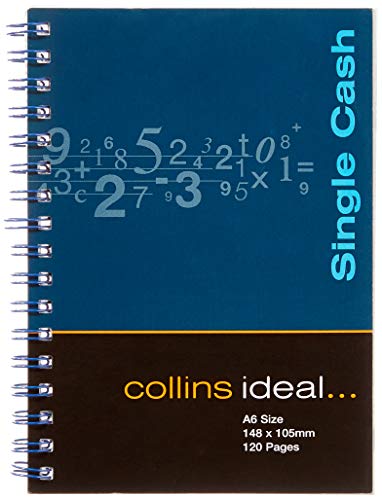 Collins Ideal Wiro - Cuaderno de anillas para contabilidad (tamaño A6, 120 páginas, hojas blancas)