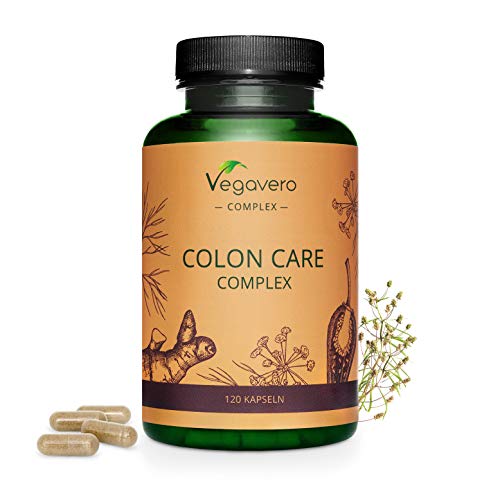 Colon Irritable Complex | Psyllium Husk y Probioticos | Estreñimiento + Gases + Transito Intestinal | Flora & Colon Cleanse | Vegan | 120 Cápsulas | Vegavero®