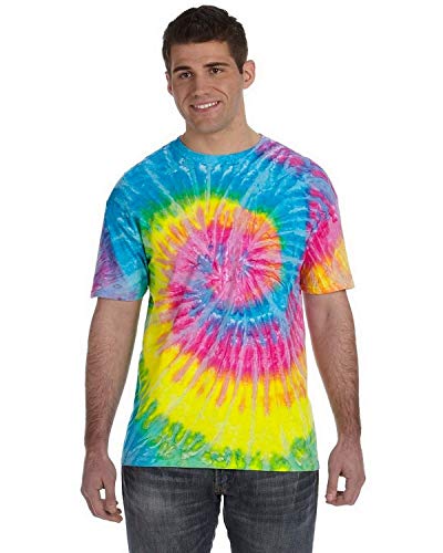 Colortone Camiseta Batik Unisex 'Swirl' | Camiseta Hippie Hombre Camiseta Hippie Mujer S - 5XL con Diferentes Estampados | Ropa Flower Power Mujer y Hombre de algodón | Saturn, L