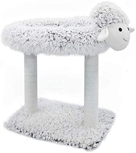 Columpio para Gatos Columpio para Gatos Forma de Oveja Torre de árbol para Gatos Cómodo Centro de Actividades para Mascotas Individual Four Seasons Universal con Poste rascador de sisal Ropa de Cama