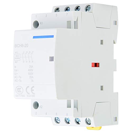 Contacto AC para uso doméstico 4P 20A 2NO 2NC 24 V 220 V/230 V Contactor AC para uso doméstico Montaje en guía DIN Bajo consumo energético 220V/230V