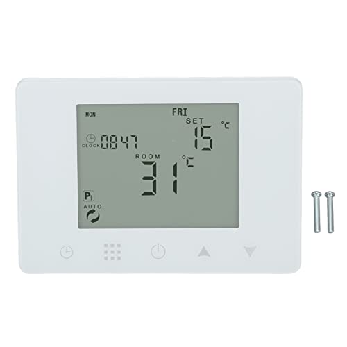 Controlador De Temperatura Inalámbrico, Termostato RF, Pantalla Retroiluminada LCD Programable, Termostato De Calefacción Eléctrico Inteligente