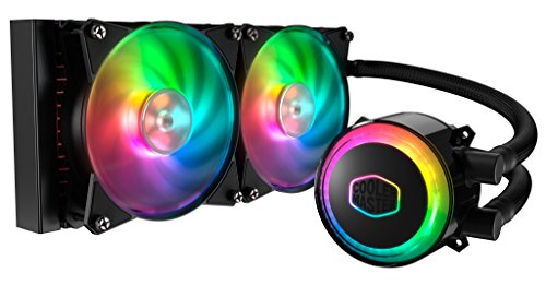 Cooler Master MasterLiquid ML240R RGB Refrigeración a Liquido CPU - Efectos de Iluminación Personalizados, Bomba de Disipación Dual y Doble Ventilador de Aire de 120 mm