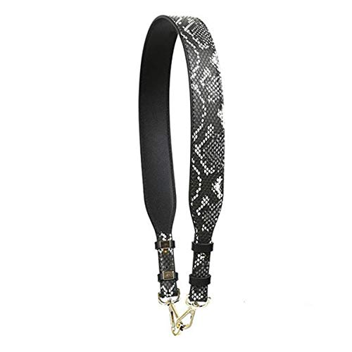 Correa de hombro de 90 cm Correa de bolso corto de 4 cm de ancho Bolso de cuero para mujer Cinturón Bolso de hombro Correa Accesorios de repuesto, serpentina, talla única