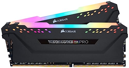 Corsair Vengeance RGB PRO Black - Módulo de Memoria DDR4-RAM 3600 MHz 2x 8GB (3600 MHz), Color Negro