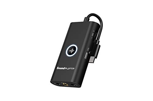 Creative Sound Blaster G3 Amplificador USB-C DAC para Consolas de juegos PS4, Nintendo Switch, con GameVoice Mix (Equilibrio de audio para Juegos/Chat), Control del Micrófono/Volumen y Control