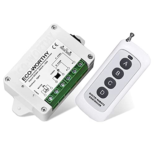 DCHOUSE Controlador de motor inalámbrico, kit de control de inversión positiva remoto inalámbrico para actuador lineal, sistema de control remoto inverso hacia adelante 12 V CC