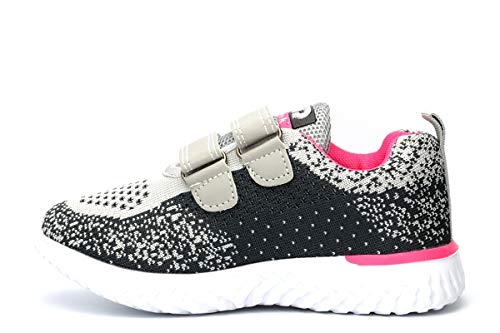 DEK - Zapatillas Deportivas Malla Sumari para Niños/Niñas (28 EU) (Gris, Negro, Fucsia)