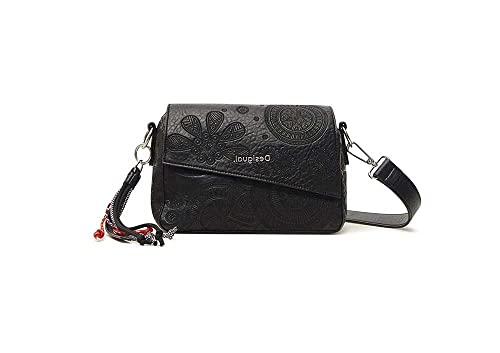 Desigual Bols_deja Vu Phuket Mini, Bolso De Mano Mujer, Negro, Talla Única