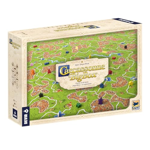 Devir - Carcassonne Big Box, Carcassonne Plus, Juego de Mesa Completo + 11 Expansiones, para 7 años, Amigos (BGCARPLUS3)