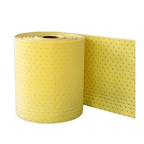 DEWUFAFA Rollo de Almohadillas absorbentes de Aceite Hoja Absorbente(Químico/Petróleo/Combustible/Universal - 3 Tipos) (Size:1 Roll-0.4 * 50m,Color:Chemical 4mm)