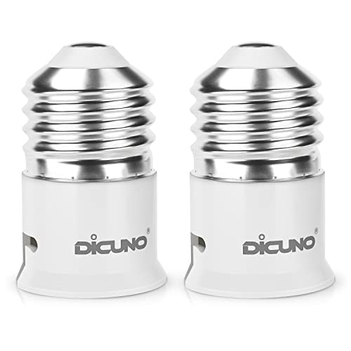 DiCUNO 2-Pack E27 to B22 Socket Adapter Socket Convertidor Adaptador de base de lámpara para bombillas LED y bombillas incandescentes y bombillas CFL