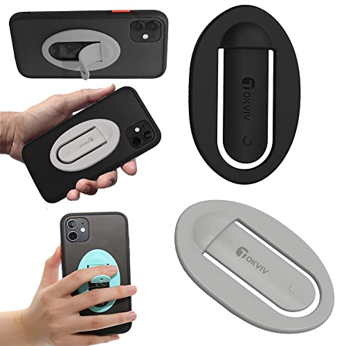 DigiKuber Silicona Soporte Smartphone, 2 Pack Anillo para Teléfono, Teléfono Soporte para Coche Navegación, Medios Soporte, Simplemente Agarre Reforzado para Mano y Dedo, Fácil de Quitar