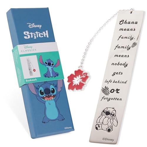 Disney Stitch Marcapáginas para Mujeres y Adolescentes - Marcador de Página con Colgante - Regalos Graduación, Profesora, Amiga, Navidad