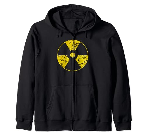 Divertida camiseta vintage con símbolo de la guerra nuclear radiactiva Sudadera con Capucha