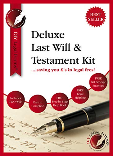 DIY Legal Forms Deluxe Last Will and Testament Kit 2020-21 Edition. Aprobado por el abogado. Para hasta dos personas.