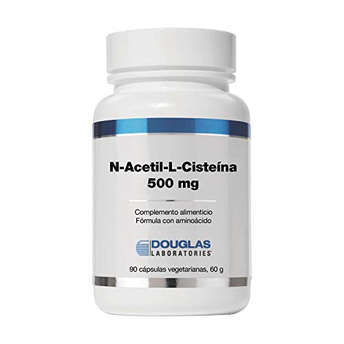 Douglas Laboratories N-Acetil-L-Cisteina Complemento Alimenticio, Protector Hepático y Cardiovascular, Desintoxicante, Antioxidante, Antiviral, Mucolítico, Aporta Aminoácidos, Vegano, sin Gluten