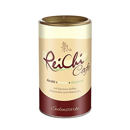 Dr. Jacob´s Café Soluble Reichi Vegano con Seta Reishi y Extracto de Guaraná y Ginseng Enriquecido con Magnesio y Vitamina B12 I Café Energizante Sin Glúten Lactosa ni Soja I Lata 180 g I 36 tazas