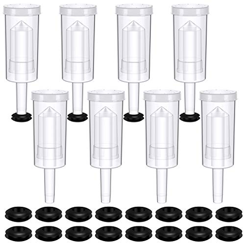 Dreamtop Airlock Set para fermentación con ojales de silicona Fermentación de plástico Airlock para conservar, preparar cerveza, hacer vino, fermentar chucrut, Kimchi (8 piezas Airlock y 20 ojales)