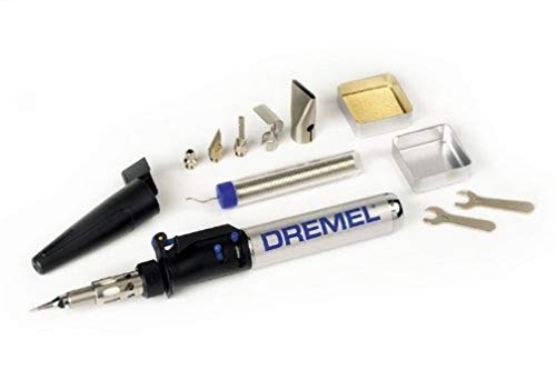 Dremel VersaTip 2000 Soldador de Butano, Incluye 6 Puntas Intercambiables y Estuche Metálico (Duración Máxima del Encendido 90 min), Encendido Eléctrico