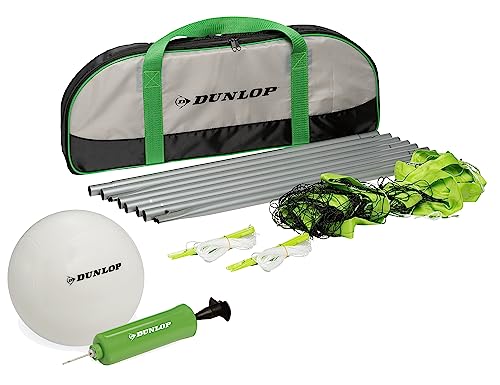 DUNLOP Set DE VOLEY Playa con Red, Pelota E INFLADOR, Adultos Unisex, Multicolor, Talla única