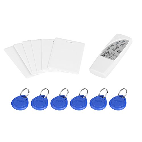 Duplicador de tarjetas, lector de tarjetas de identificación RFID de mano Copiadora RFID, copiadora, escritor, duplicador + 6 tarjetas grabables + 6 llaveros