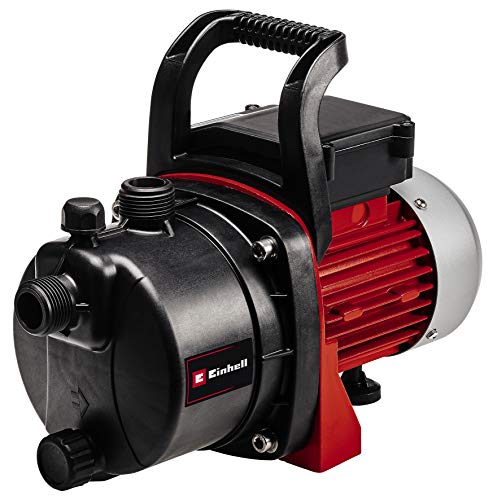 Einhell Bomba de jardín GC-GP 6538 (650 W, presión de 3,6 bar, caudal de 3.800 l/h, tornillo de llenado de agua, tornillo de drenaje de agua, asa de transporte), Color Negro, Rojo, Plata